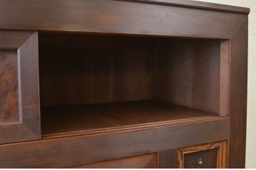 アンティーク家具　古民具　骨董　明治〜大正　黒柿と欅玉杢の上品な水屋箪笥
