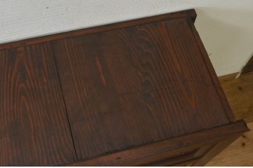 アンティーク家具　古民具　骨董　明治〜大正　黒柿と欅玉杢の上品な水屋箪笥