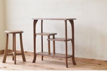 アンティーク家具　高級品!古い日光彫りの組み立て式飾り棚