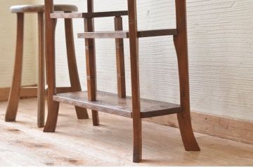 アンティーク家具　高級品!古い日光彫りの組み立て式飾り棚