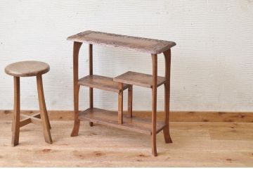 アンティーク家具　高級品!古い日光彫りの組み立て式飾り棚