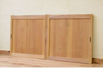 古い木味の引き戸2枚セット