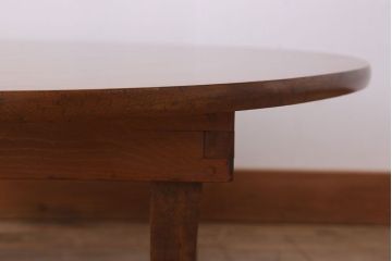 アンティーク家具　古いブナ材製　大ぶりなアンティーク丸ちゃぶ台