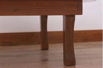 アンティーク家具　古いブナ材製　大ぶりなアンティーク丸ちゃぶ台