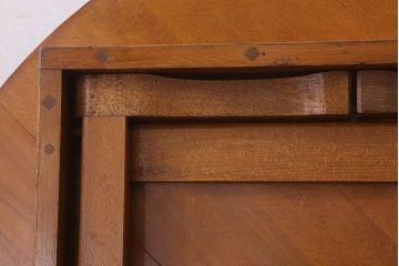 アンティーク家具　古いブナ材製　大ぶりなアンティーク丸ちゃぶ台