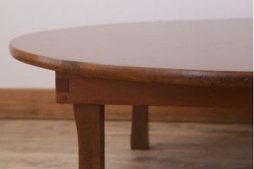 アンティーク家具　古いブナ材製　大ぶりなアンティーク丸ちゃぶ台