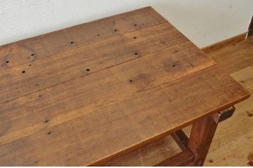 アンティーク家具　素敵な雰囲気!古い工場の小振りな作業台(テーブル)