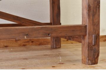 アンティーク家具　素敵な雰囲気!古い工場の小振りな作業台(テーブル)