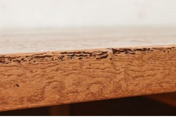 アンティーク家具　重厚!天板ナラ材の骨太作業台1(カウンターテーブル)