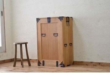 アンティーク家具　古民具　骨董　ケンドン扉収納棚(書箱、時代箪笥)