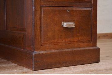 アンティーク家具　国産　昭和初期ナラ材アンティークロールトップデスク