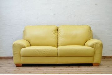 中古　コスガ(KOSUGA)製　本革2Pソファ