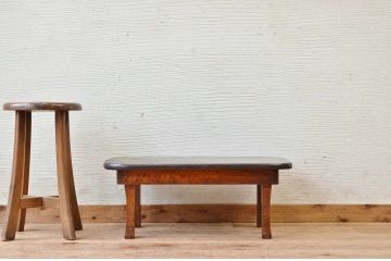 アンティーク家具　古い木の折り畳み式小さなちゃぶ台(テーブル)