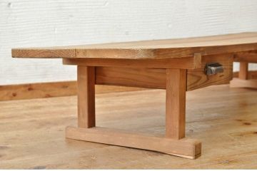 アンティーク家具　古い木味のアンティークテーブル(作業台・机・裁ち板)