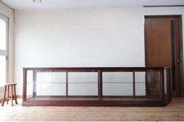 アンティーク家具　特大!3m超、古い和菓子店の大型ガラスケース