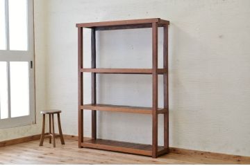 アンティーク家具　古い木のアンティーク飾り棚(陳列棚)2