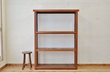 アンティーク家具　古い木のアンティーク飾り棚(陳列棚)2