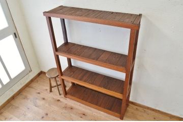 アンティーク家具　古い木のアンティーク飾り棚(陳列棚)2