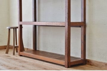 アンティーク家具　古い木のアンティーク飾り棚(陳列棚)2