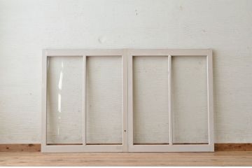 アンティークペイント引き戸(ガラス戸)2枚セット3