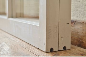 アンティークペイント引き戸(ガラス戸)2枚セット3