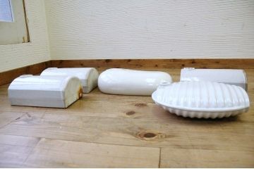 アンティーク雑貨　古い磁器製のレトロな湯たんぽ5個セット