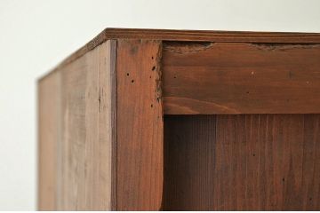 アンティーク家具　古民具　骨董　結霜ガラス水屋箪笥(食器棚)