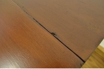 アンティーク家具　天板無垢材の鉄脚アンティークテーブル7