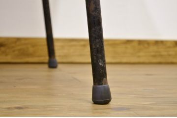 アンティーク家具　天板無垢材の鉄脚アンティークテーブル7