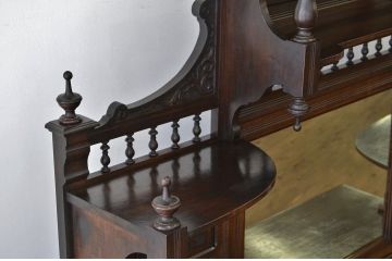 アンティーク家具　豪華　明治時代の洋館で使われていた彫刻総栗材国産特大キャビネット