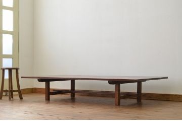 レトロ家具　昭和レトロ　古い木の特大組み立て式テーブル(作業台)