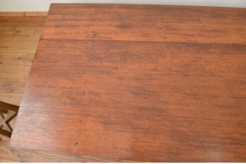レトロ家具　昭和レトロ　古い木の特大組み立て式テーブル(作業台)