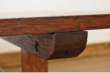 レトロ家具　昭和レトロ　古い木の特大組み立て式テーブル(作業台)