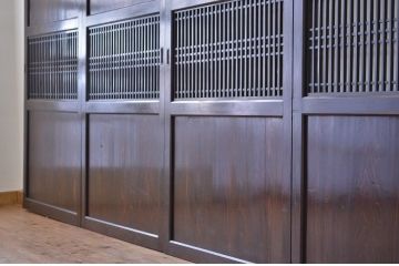 重厚!古いお家の格子帯戸4枚セット(アンティーク)