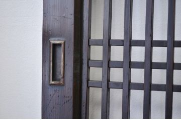重厚!古いお家の格子帯戸4枚セット(アンティーク)