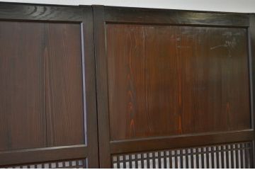 重厚!古いお家の格子帯戸4枚セット(アンティーク)