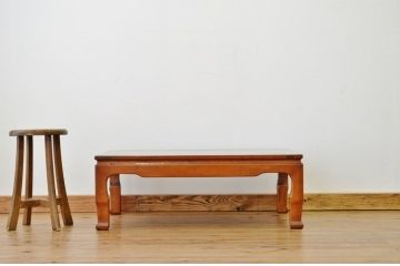 アンティーク家具　古い木の天板一枚板 座卓(アンティーク)