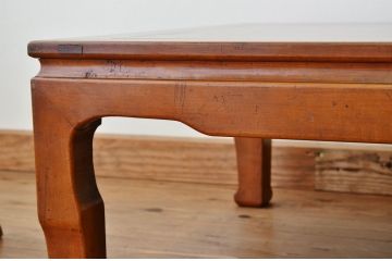 アンティーク家具　古い木の天板一枚板 座卓(アンティーク)