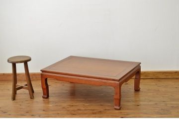 アンティーク家具　古い木の天板一枚板 座卓(アンティーク)