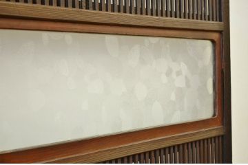 アンティーク　シックな格子戸4枚セット(裏障子付き)