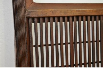 アンティーク　シックな格子戸4枚セット(裏障子付き)