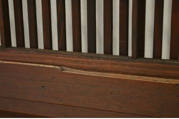 アンティーク　シックな格子戸4枚セット(裏障子付き)