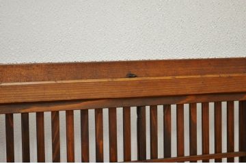 古民具　骨董　古い木のダイヤガラス格子戸4枚セット(裏障子付き)