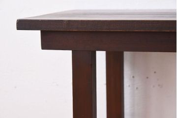 アンティーク家具　和製アンティーク　シンプルな古い木製サイドテーブル