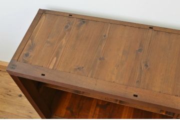 アンティーク家具　大きな二段重ね飾り棚(アンティーク陳列棚)?