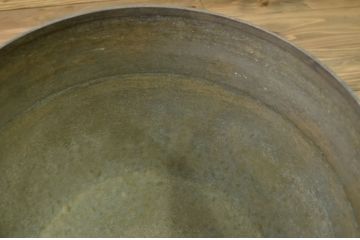 アンティーク雑貨　○古い真鍮羽釜・真鍮鍋2点セット