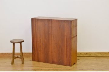レトロ家具　昭和レトロ 引き出し付ペイントパタパタ下駄箱(収納棚)