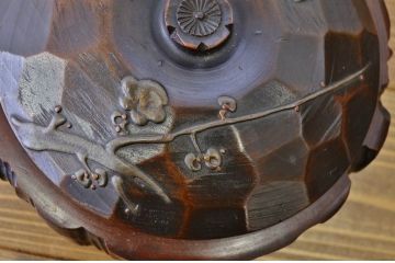 アンティーク雑貨　○古い水戸彫お盆硯箱など6点セット