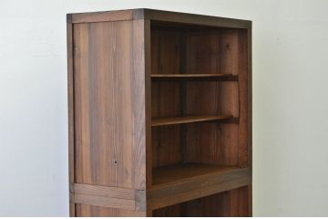 アンティーク家具　☆アンティーク　古い木の二段重ね引き出し付飾り棚(収納棚)