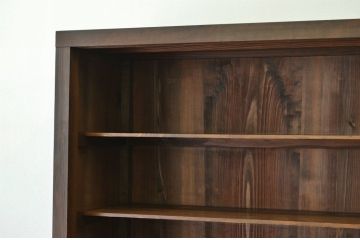 アンティーク家具　☆アンティーク　古い木の二段重ね引き出し付飾り棚(収納棚)
